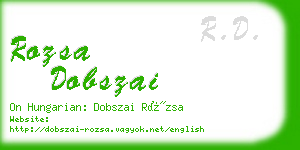 rozsa dobszai business card